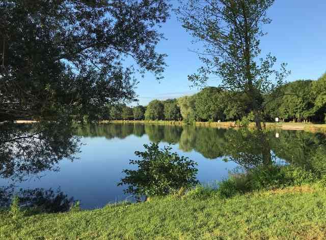 A beautiful little artificial lake, near Le Mans in C.France.
